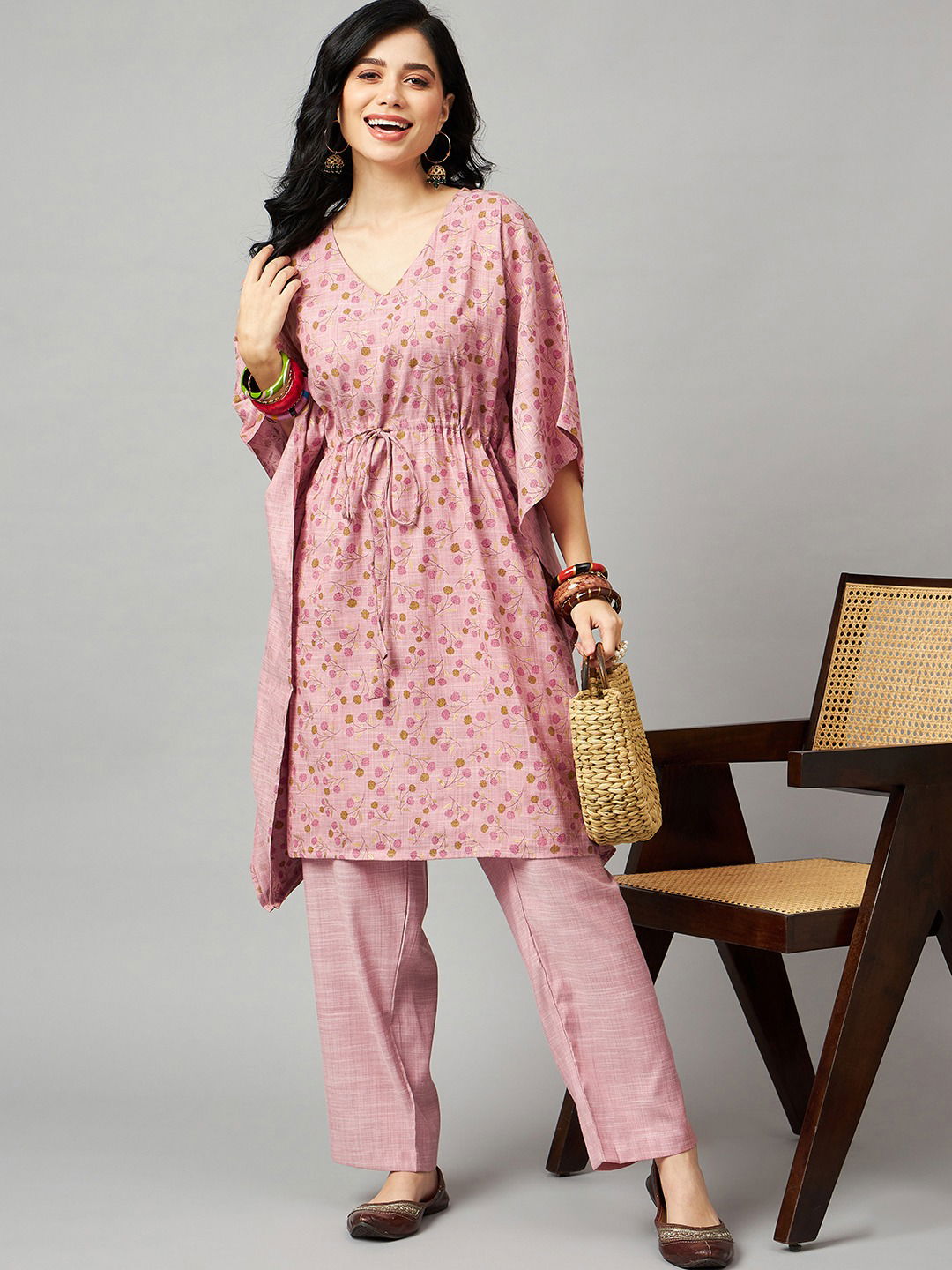 Rakhi Kaftan Style Kurti With Bottom Catalog